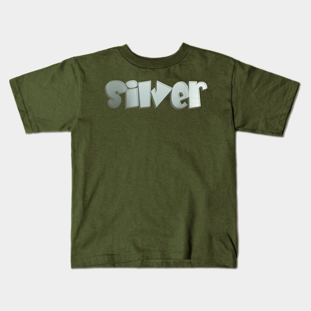 Silver Kids T-Shirt by afternoontees